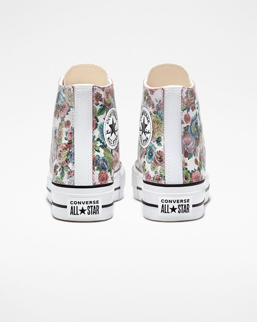 Sapatos Plataforma Converse Chuck Taylor All Star Lift LTD Floral Cano Alto Feminino Floral | PT X0143P8